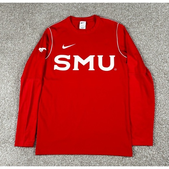 Nike Other - SMU Mustangs Basketball Sweatshirt Mens Small Red Team Player Issued Lightweight